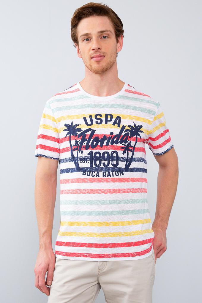 Erkek Koyu Sarı  Bisiklet Yaka T-Shirt