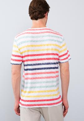 Erkek Koyu Sarı  Bisiklet Yaka T-Shirt - 50199782015