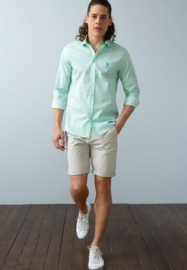 Erkek Mint Uzun Kollu Gömlek - 50199828014