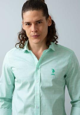 Erkek Mint Uzun Kollu Gömlek - 50199828014