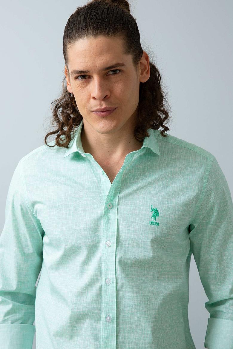 Erkek Mint Uzun Kollu Gömlek - 50199828014