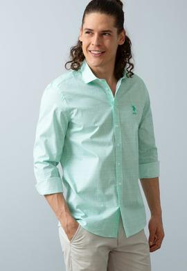 Erkek Mint Uzun Kollu Gömlek - 50199828014