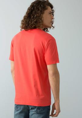 Erkek Nar Çiçeği Bisiklet Yaka T-Shirt Basic - 50199830016