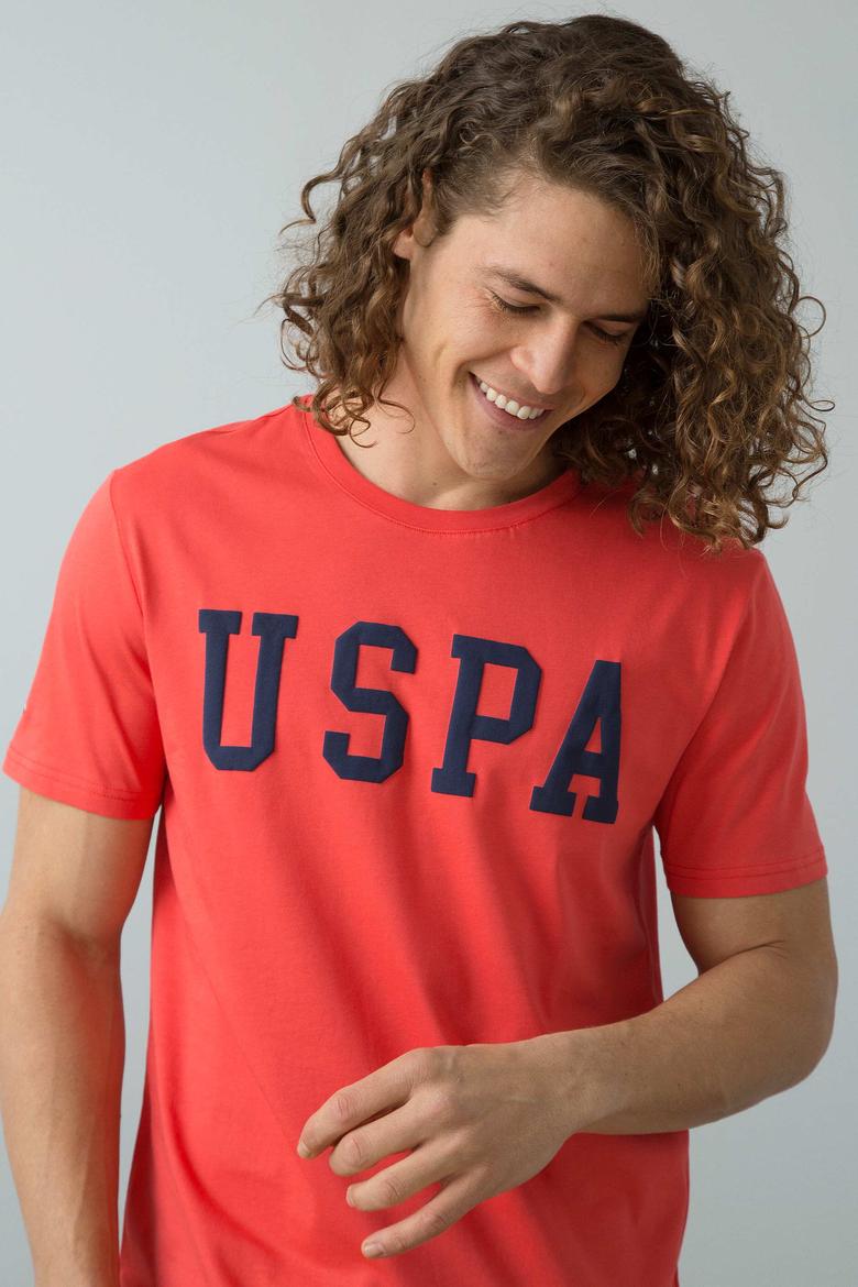 Erkek Nar Çiçeği Bisiklet Yaka T-Shirt Basic - 50199830016