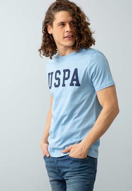 Erkek Açık İndigo Basic Tişört - 50199830045