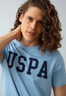 Erkek Açık İndigo Basic Tişört - 50199830045