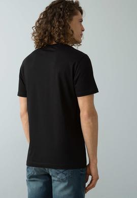 Erkek Siyah Bisiklet Yaka T-Shirt Basic - 50199830077