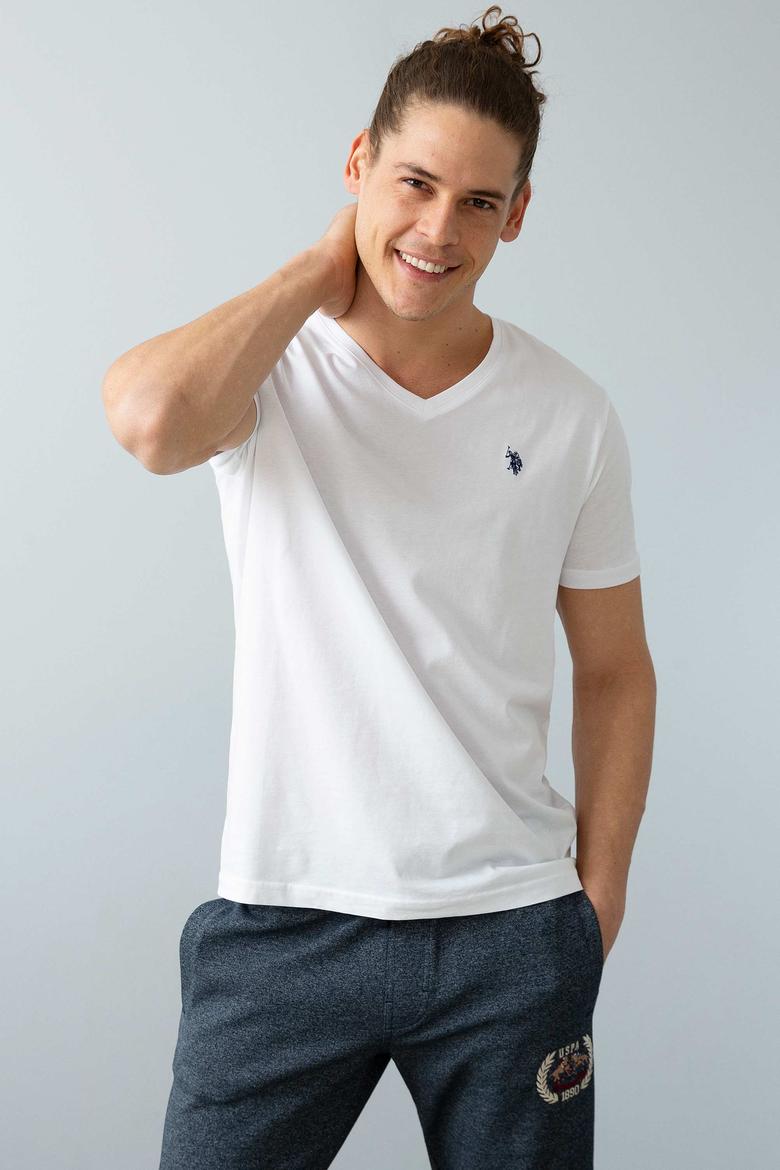 Erkek Beyaz Basic Tişört