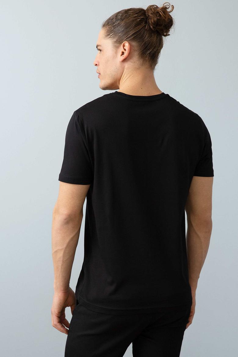 Erkek Siyah Basic Tişört - 50199834013