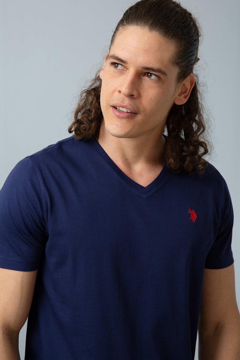 Erkek Lacivert Basic Tişört - 50199834033