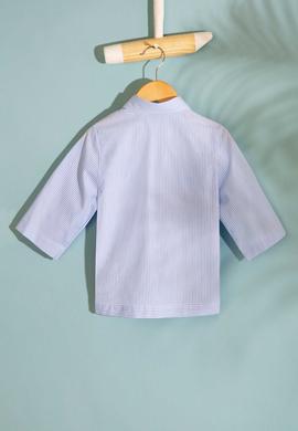 Kız Çocuk Mavi Çizgili Gömlek - 50199871011