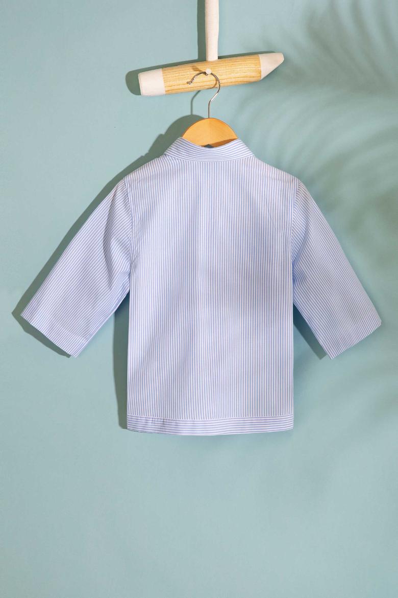 Kız Çocuk Mavi Çizgili Gömlek - 50199871011
