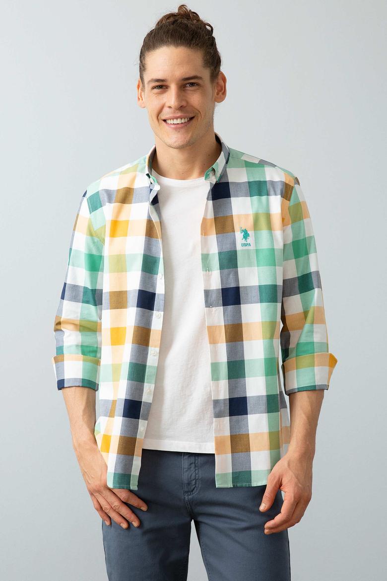 Erkek Sarı Gömlek Uzunkol