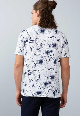 Erkek Lacivert Bisiklet Yaka T-Shirt - 50199886011