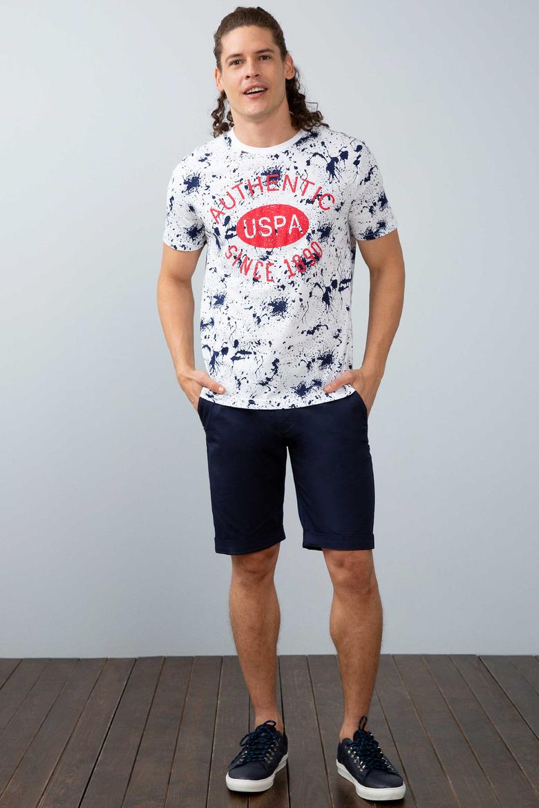 Erkek Lacivert Bisiklet Yaka T-Shirt - 50199886011