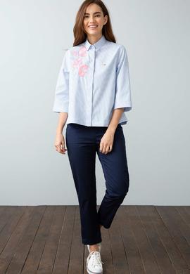 Kadın Mavi Gömlek Uzunkol - 50199916030