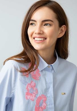 Kadın Mavi Gömlek Uzunkol - 50199916030