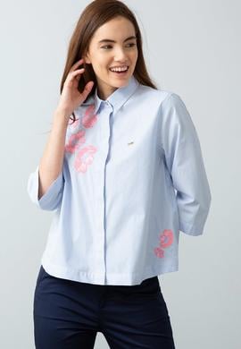 Kadın Mavi Gömlek Uzunkol - 50199916030
