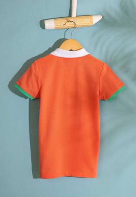 Çocuk Somon Bisiklet Yaka Tişört - 50199929061