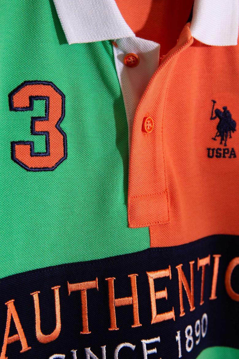 Çocuk Somon Bisiklet Yaka Tişört - 50199929061