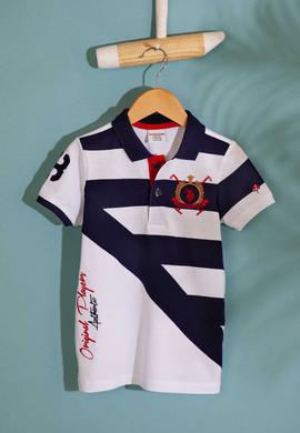 Erkek Çocuk Beyaz Polo Yaka Tişört - 50199931068