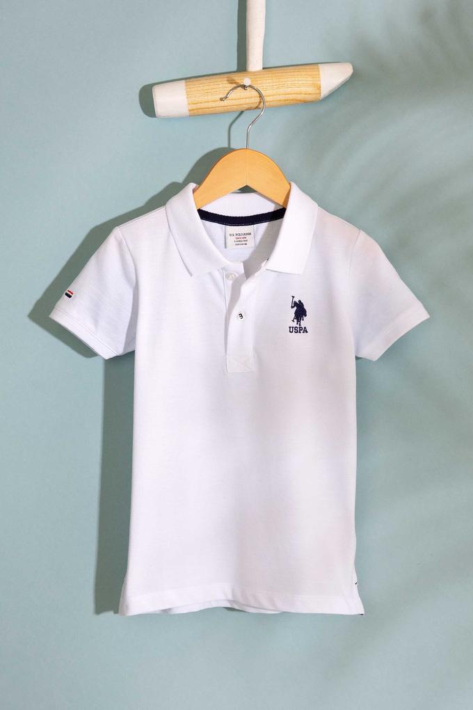 Erkek Çocuk Beyaz Polo Yaka Tişört