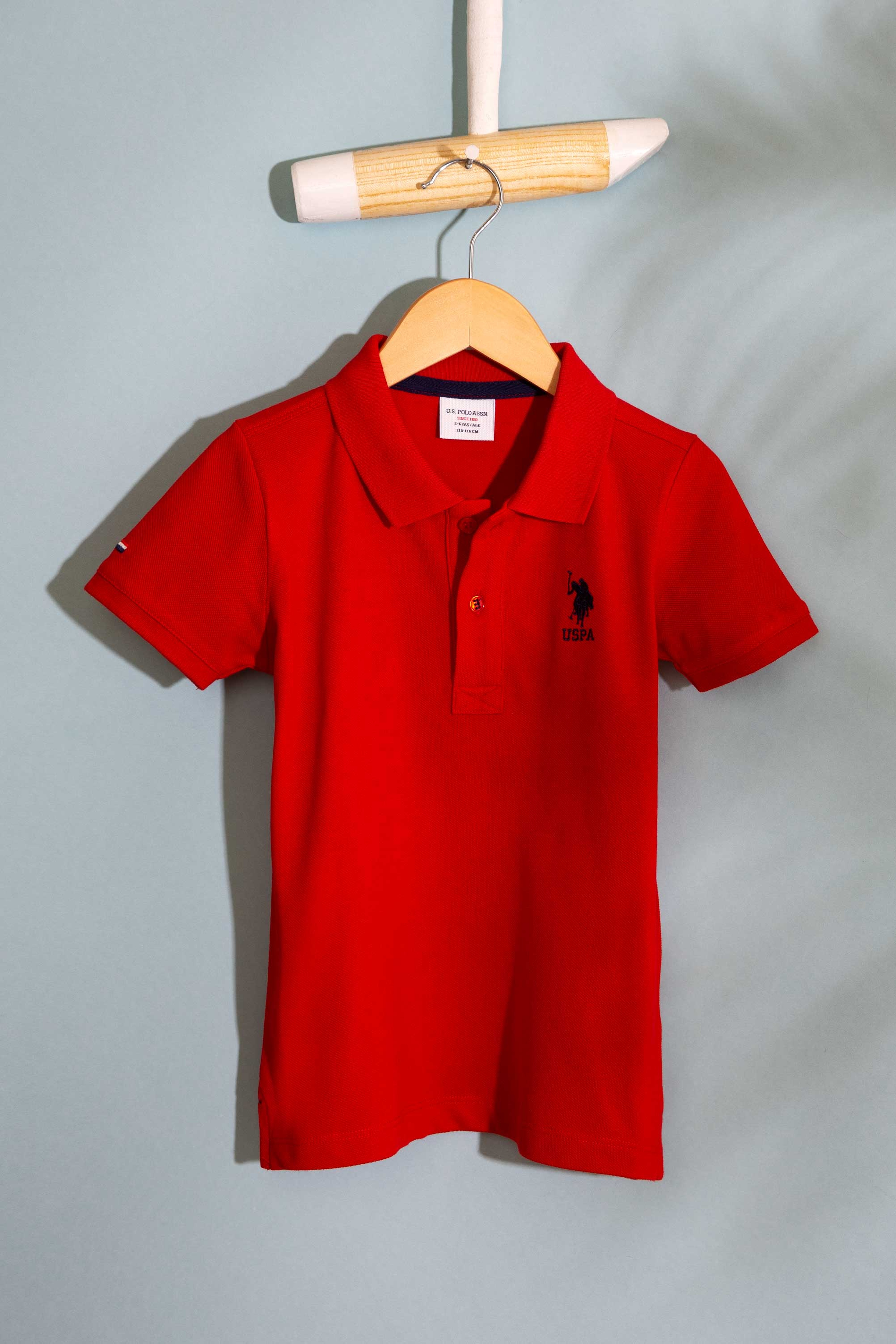 Erkek Çocuk Kırmızı Polo Yaka Tişört - Image 1