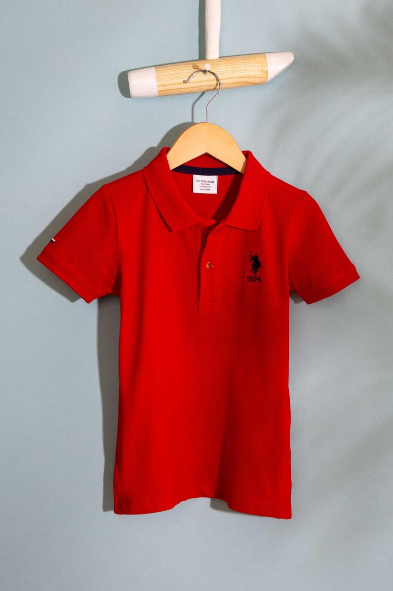 Erkek Çocuk Kırmızı Polo Yaka Tişört