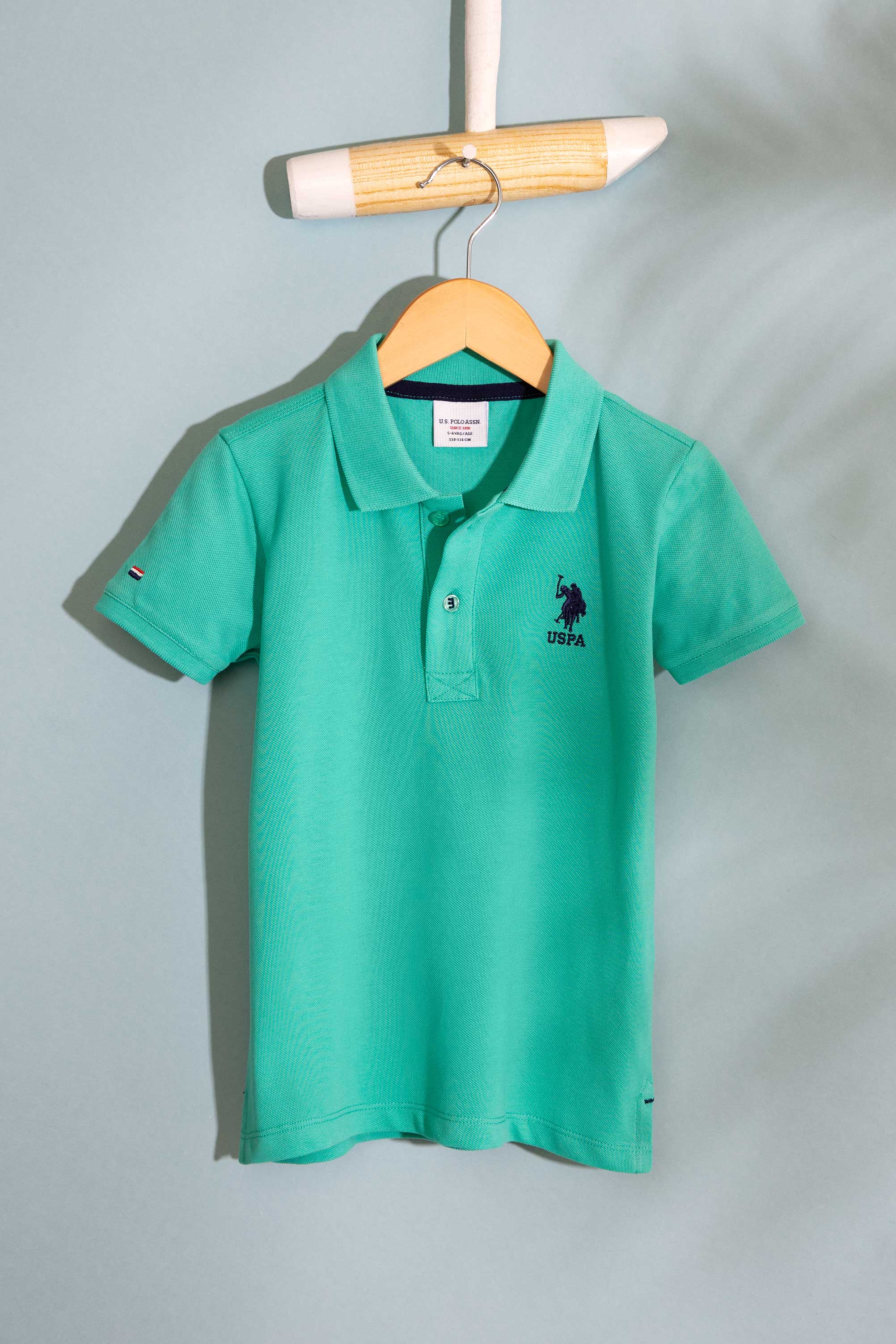 Erkek Çocuk Yeşil Polo Yaka Tişört - Image 1