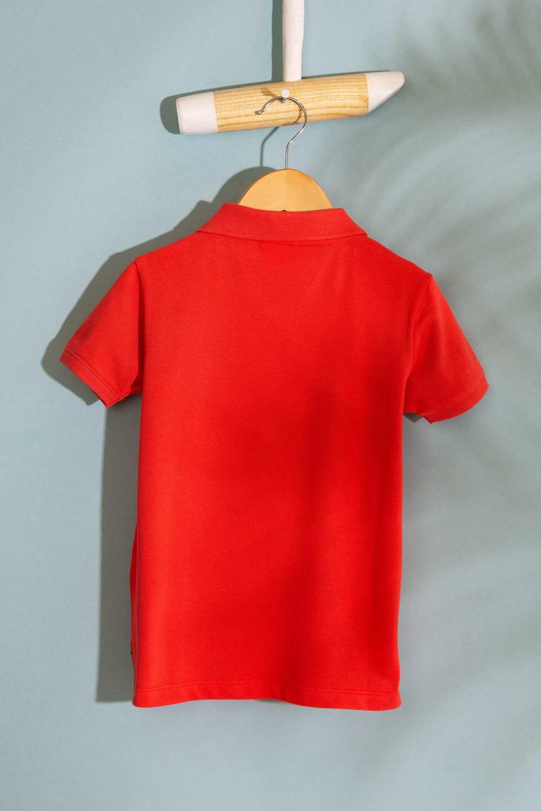 Erkek Çocuk Kırmızı Polo Yaka Tişört - 50199933146