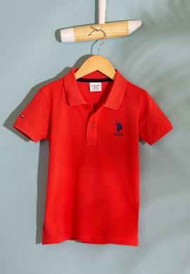 Erkek Çocuk Kırmızı Polo Yaka Tişört - 50199933146