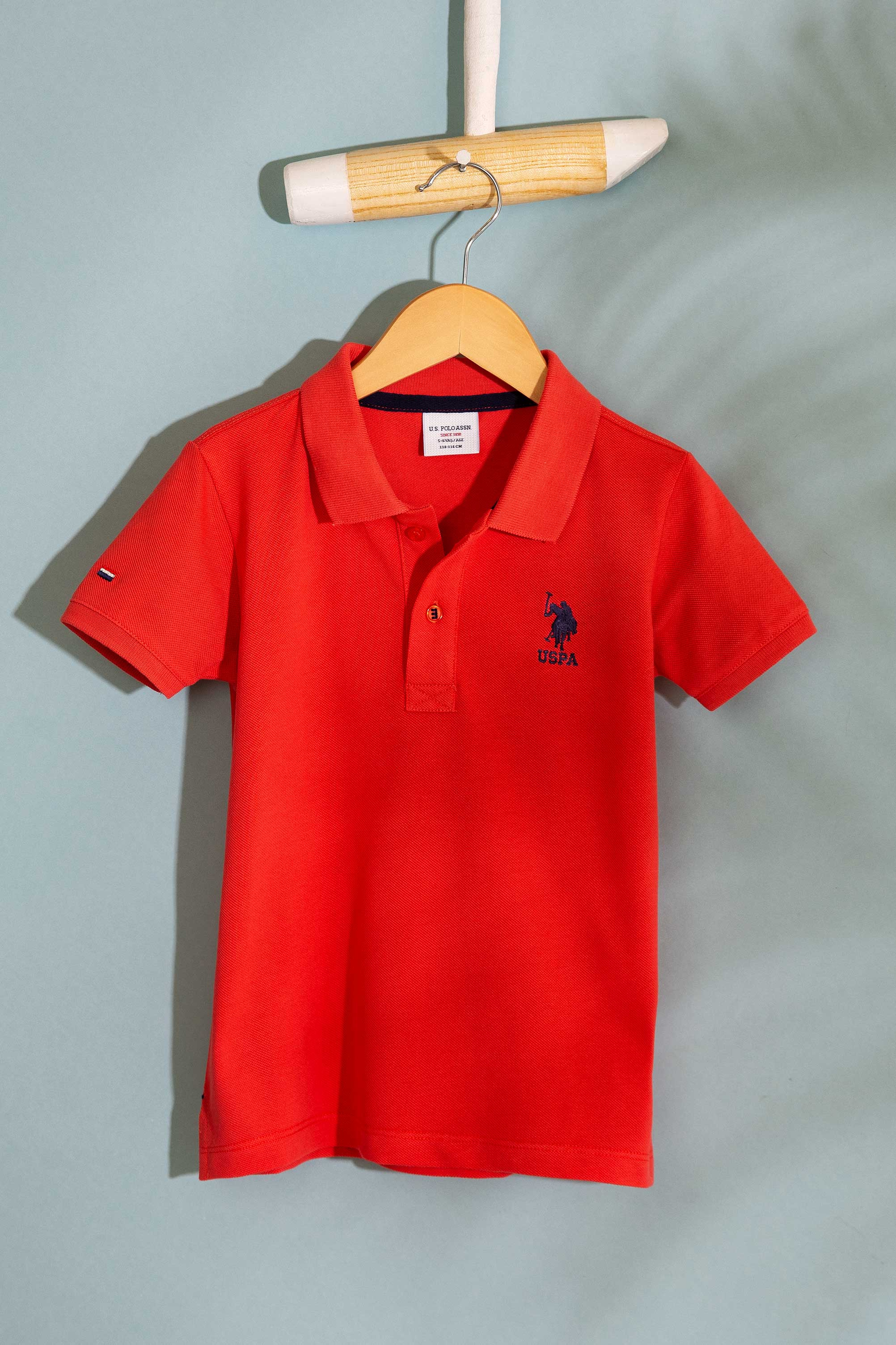 Erkek Çocuk Kırmızı Polo Yaka Tişört - Image 1