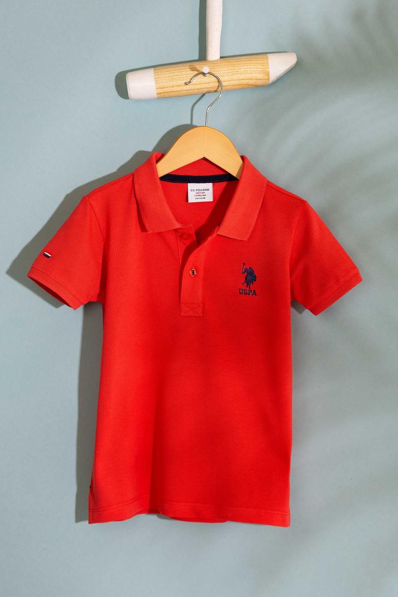 Erkek Çocuk Kırmızı Polo Yaka Tişört