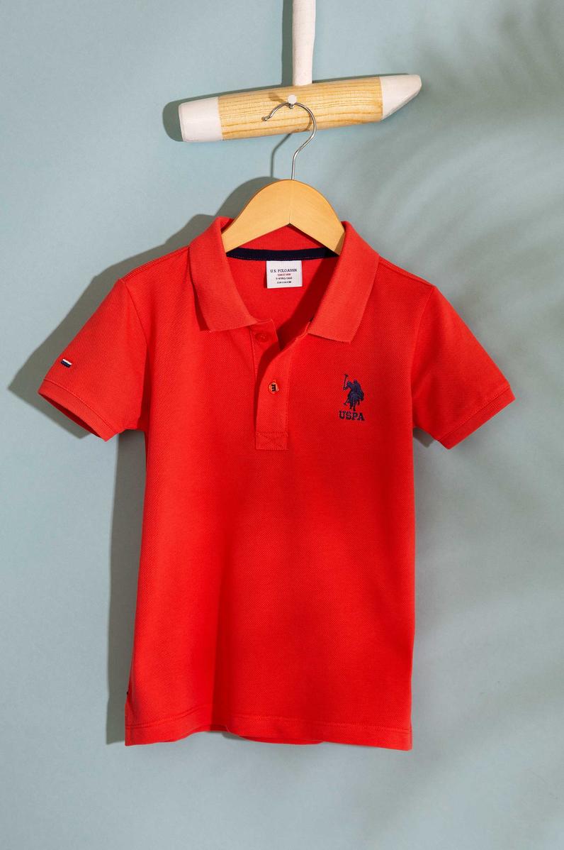 Erkek Çocuk Kırmızı Polo Yaka Tişört