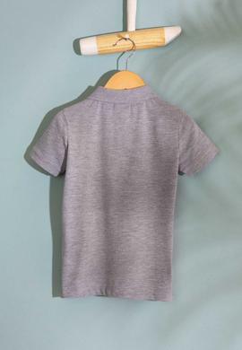 Erkek Çocuk Gri Polo Yaka Tişört - 50199933190
