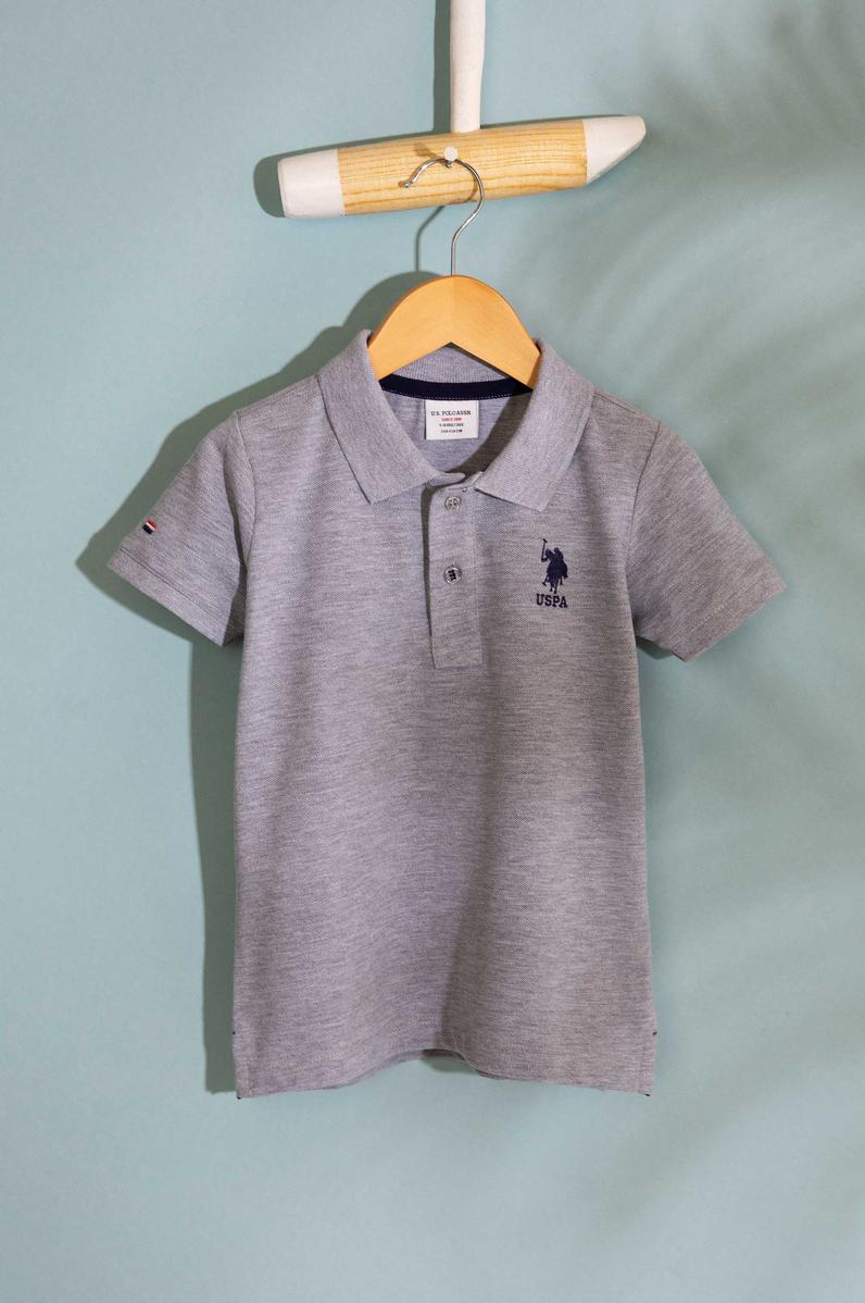 Erkek Çocuk Gri Polo Yaka Tişört