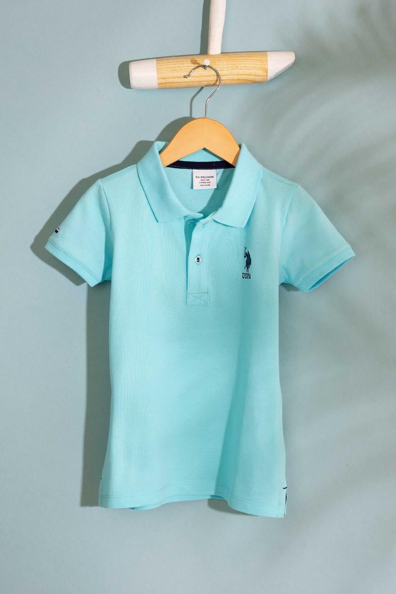 Erkek Çocuk Mavi Polo Yaka Tişört
