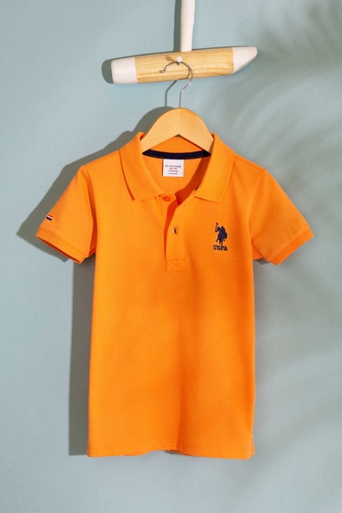 Erkek Çocuk Turuncu Polo Yaka Tişört
