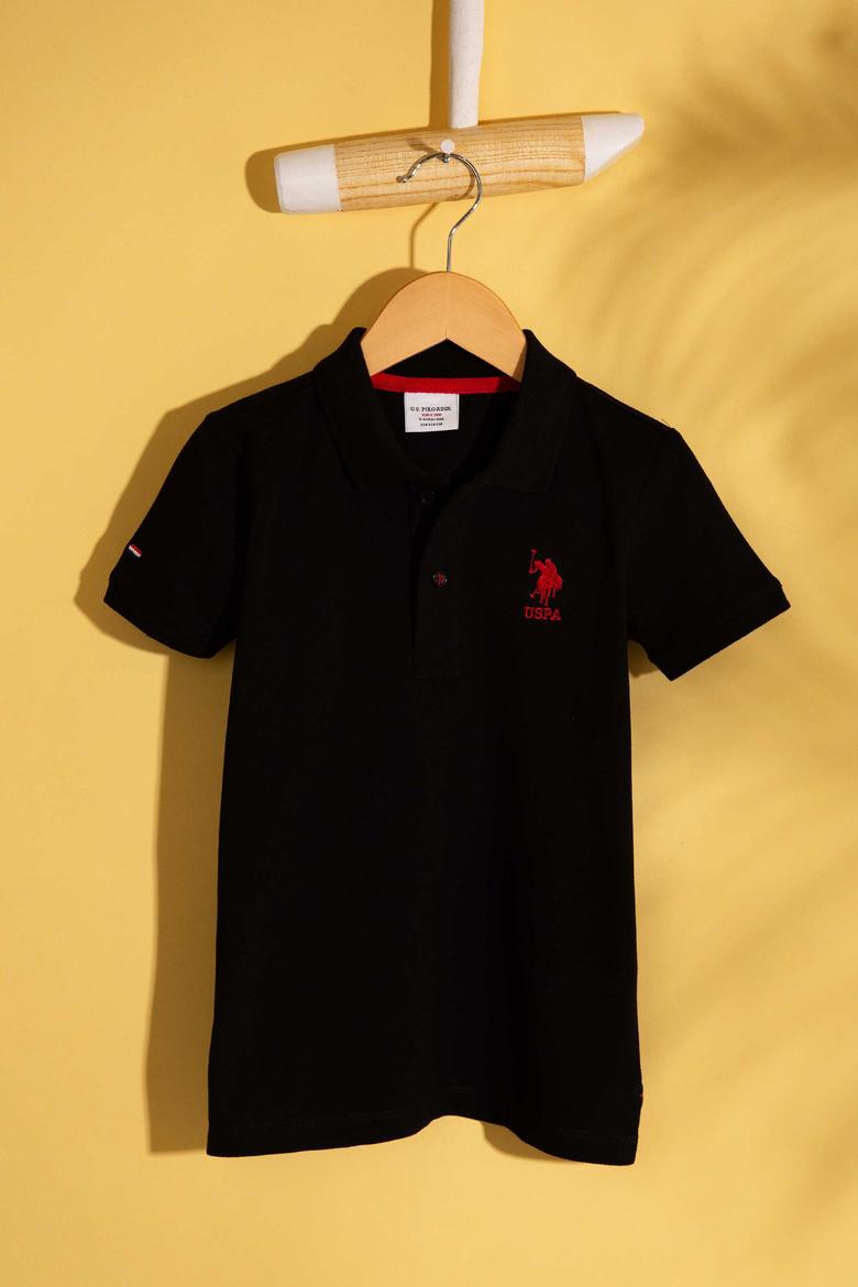 Erkek Çocuk Siyah Polo Yaka Tişört