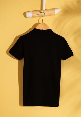 Erkek Çocuk Siyah Polo Yaka Tişört - 50199933244