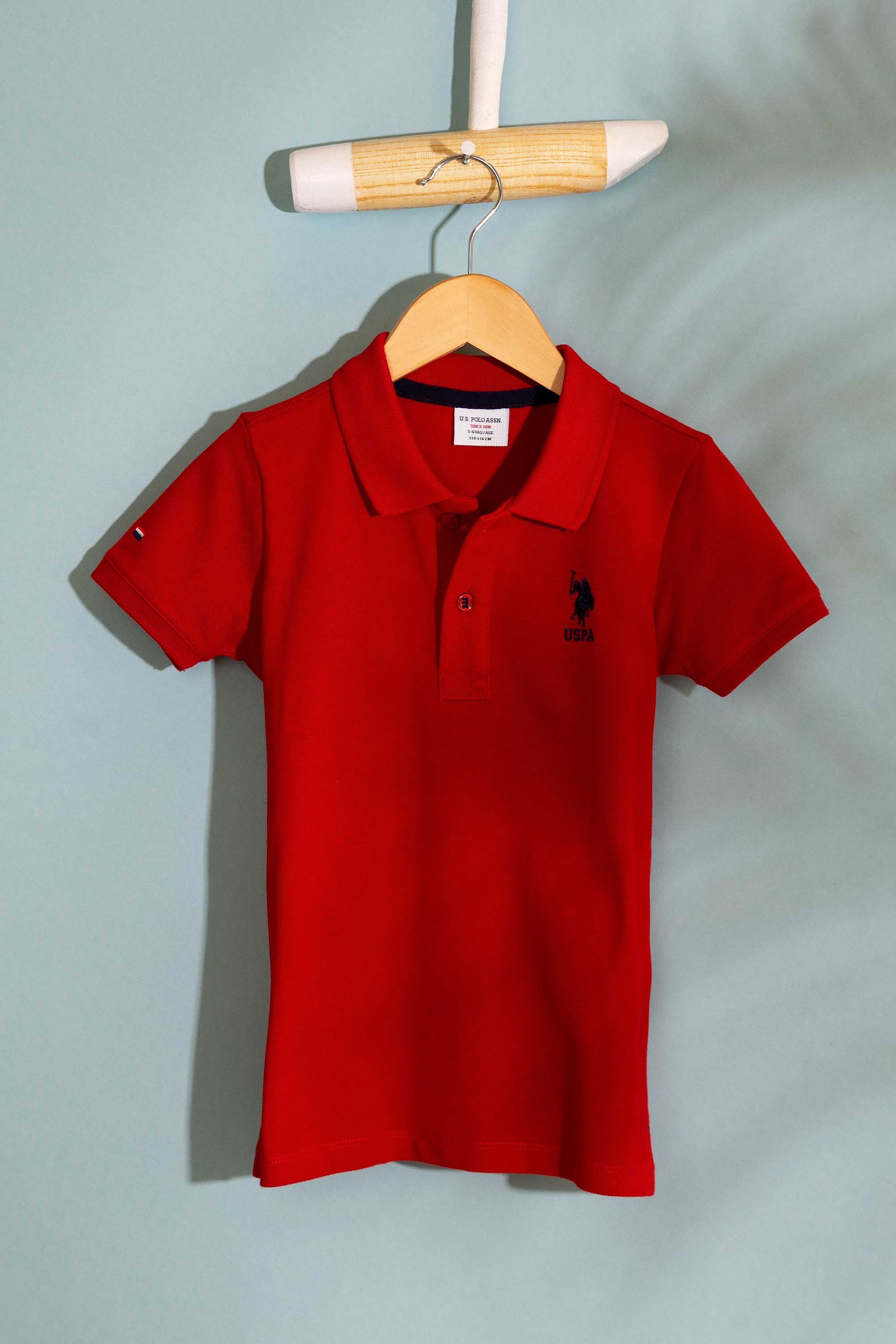 Erkek Çocuk Kırmızı Polo Yaka Tişört - Image 1