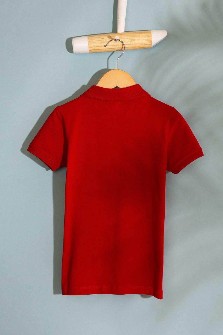 Erkek Çocuk Kırmızı Polo Yaka Tişört - 50199933267