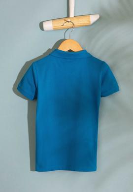 Erkek Çocuk Mavi Polo Yaka Tişört - 50199933277