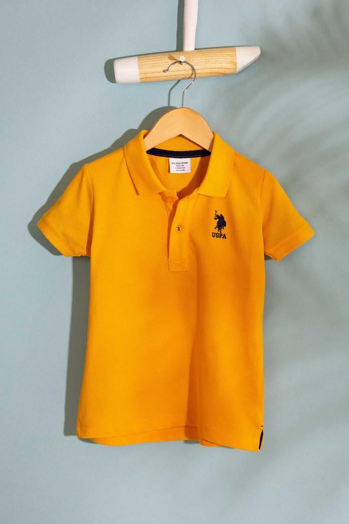 Erkek Çocuk Sarı Polo Yaka Tişört