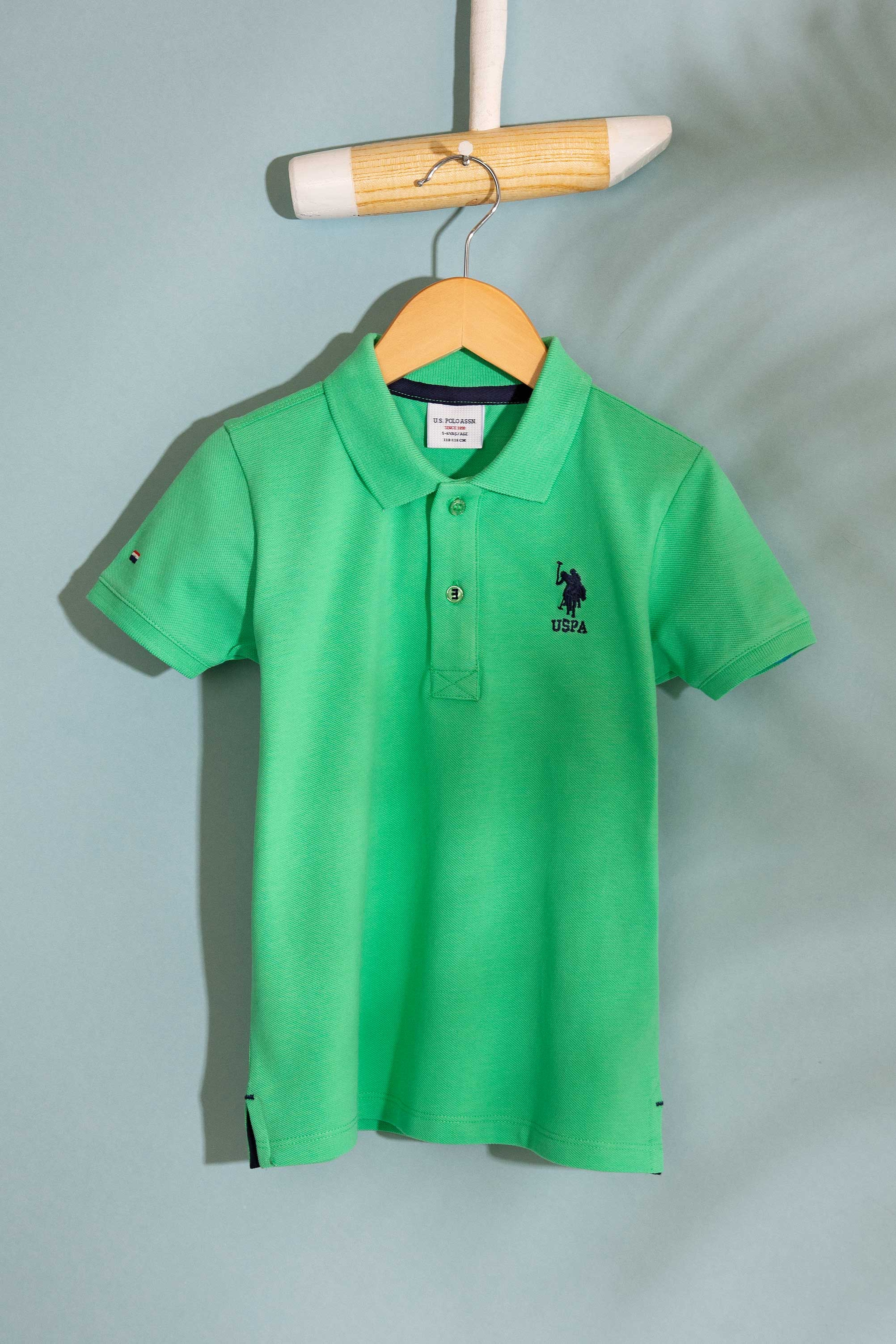 Erkek Çocuk Yeşil Polo Yaka Tişört - Image 1