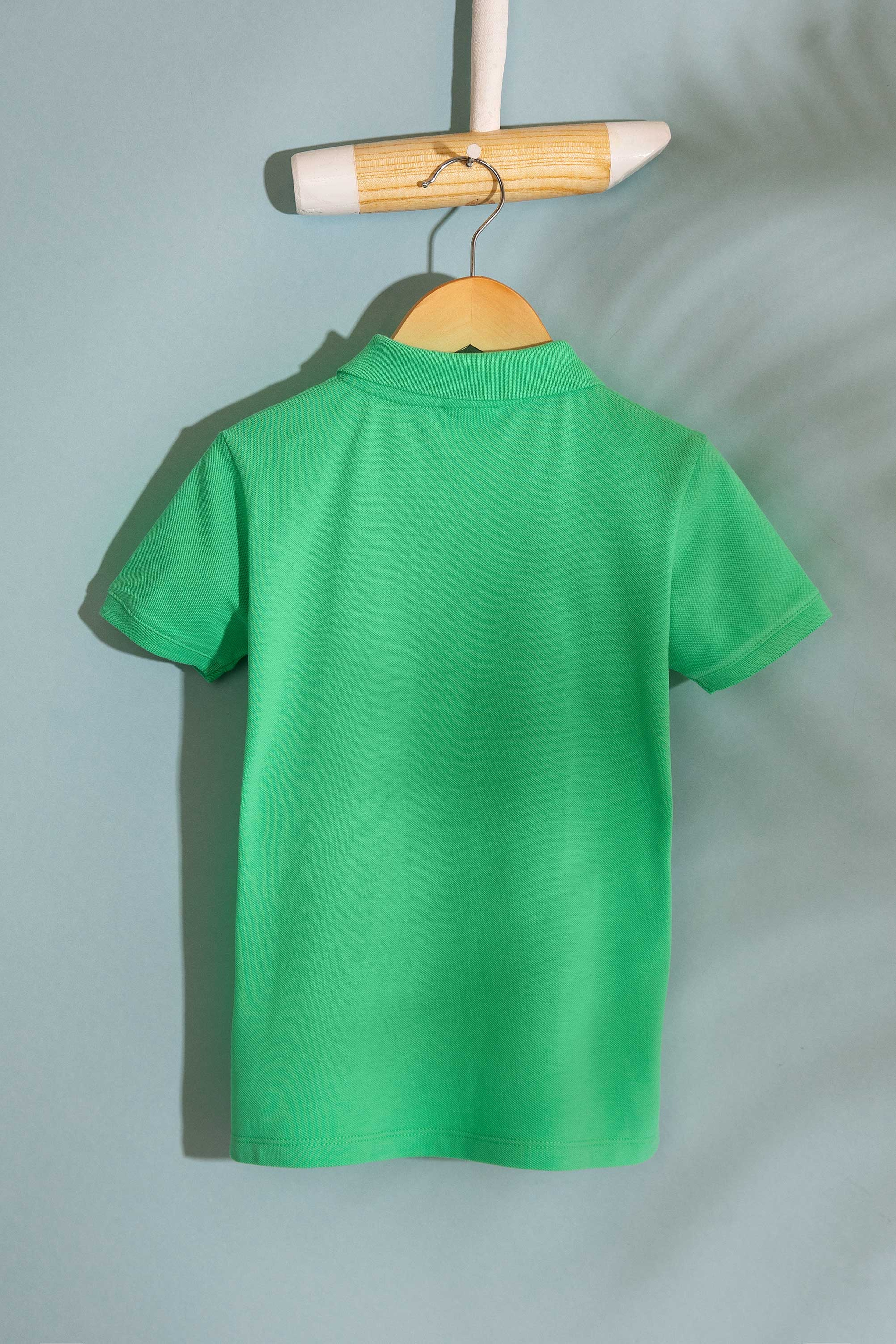 Erkek Çocuk Yeşil Polo Yaka Tişört - Image 2
