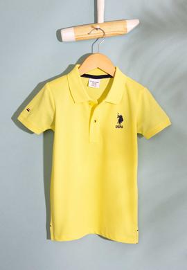 Erkek Çocuk Limon Sarısı Polo Yaka Tişört - 50199933314