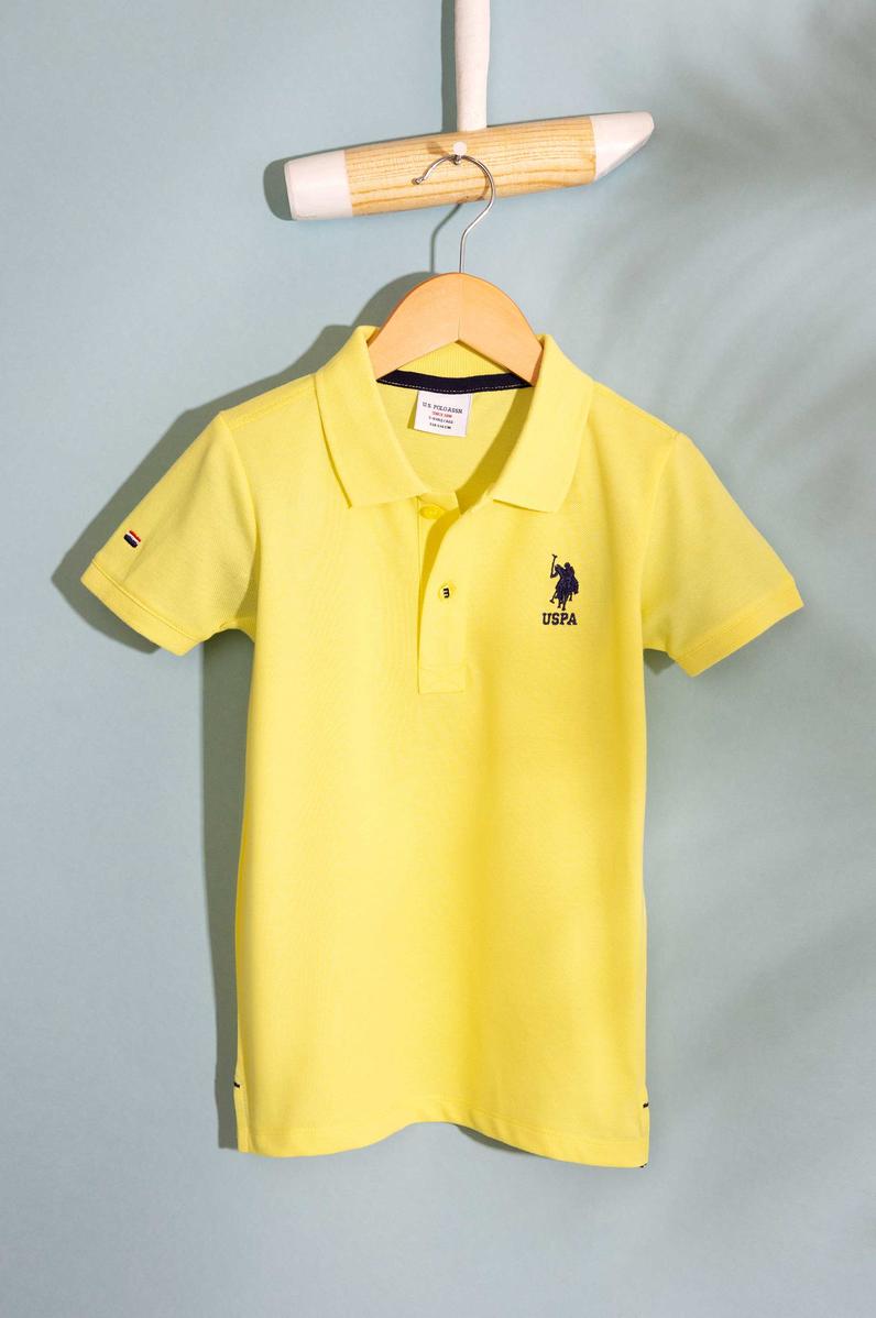 Erkek Çocuk Limon Sarısı Polo Yaka Tişört