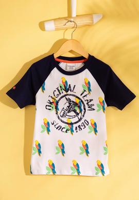 Çocuk Beyaz Bisiklet Yaka Tişört - 50199934046