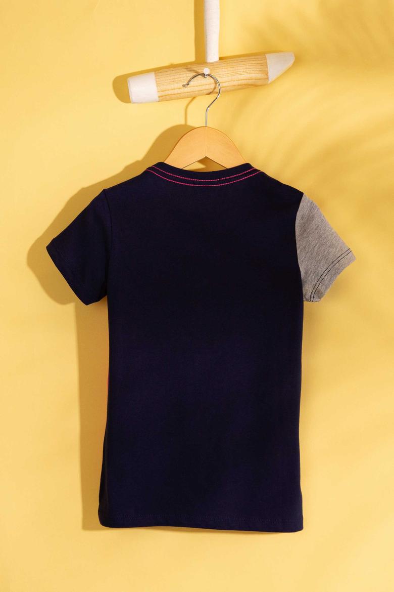 Çocuk Pembe Bisiklet Yaka Tişört - 50199935056